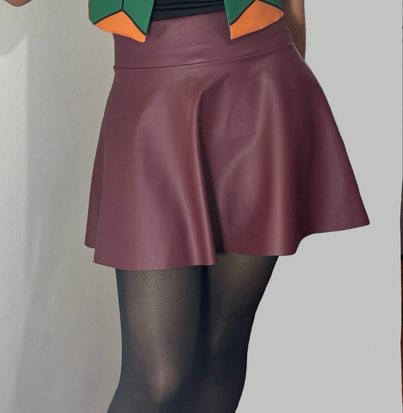 Falda Burdeos Acampanada