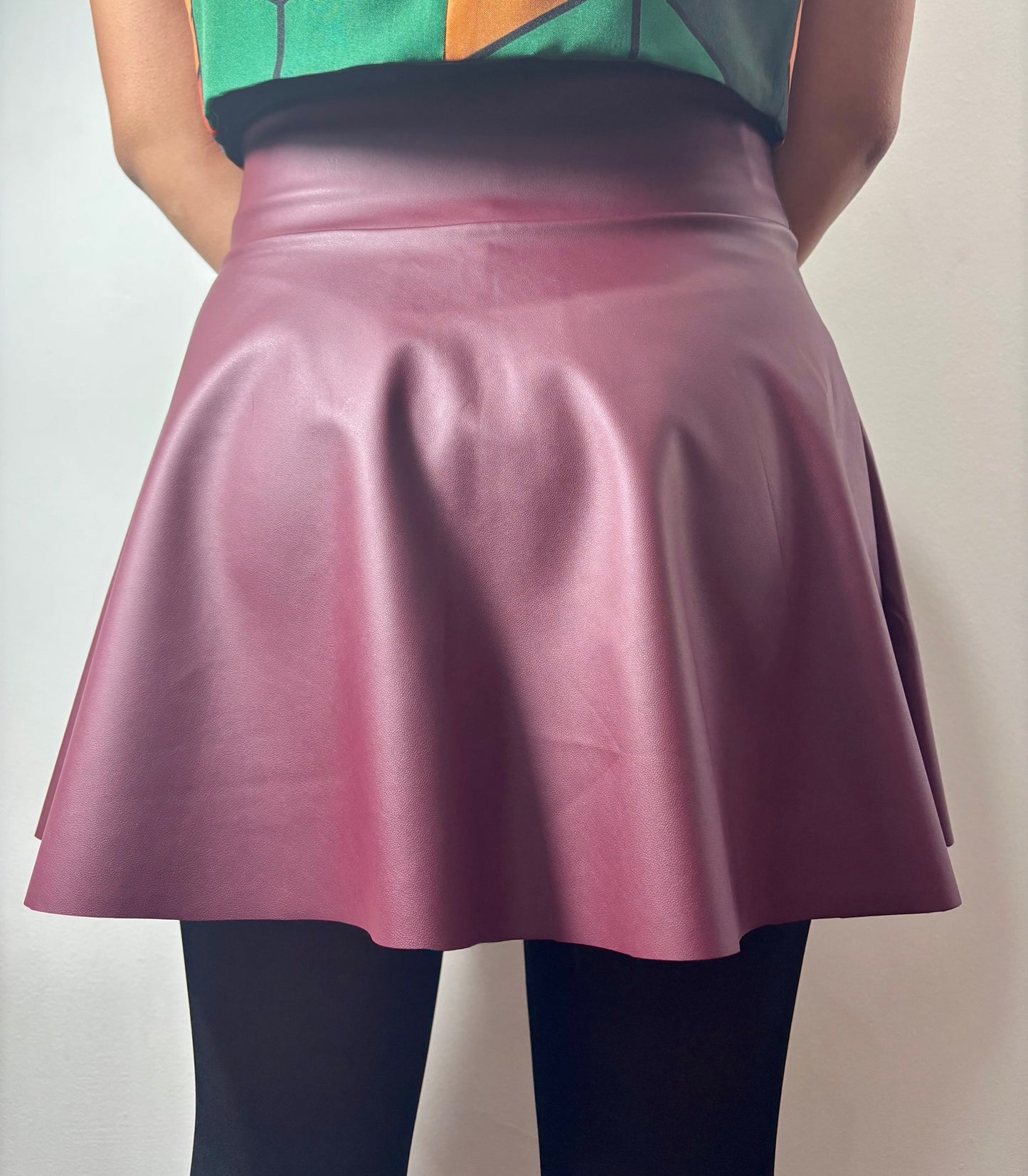 Falda Burdeos Acampanada